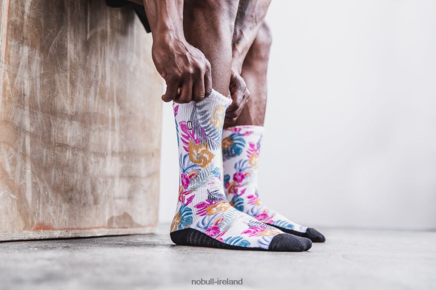 NOBULL N68P2P2912Crew Sock (Tropical) White