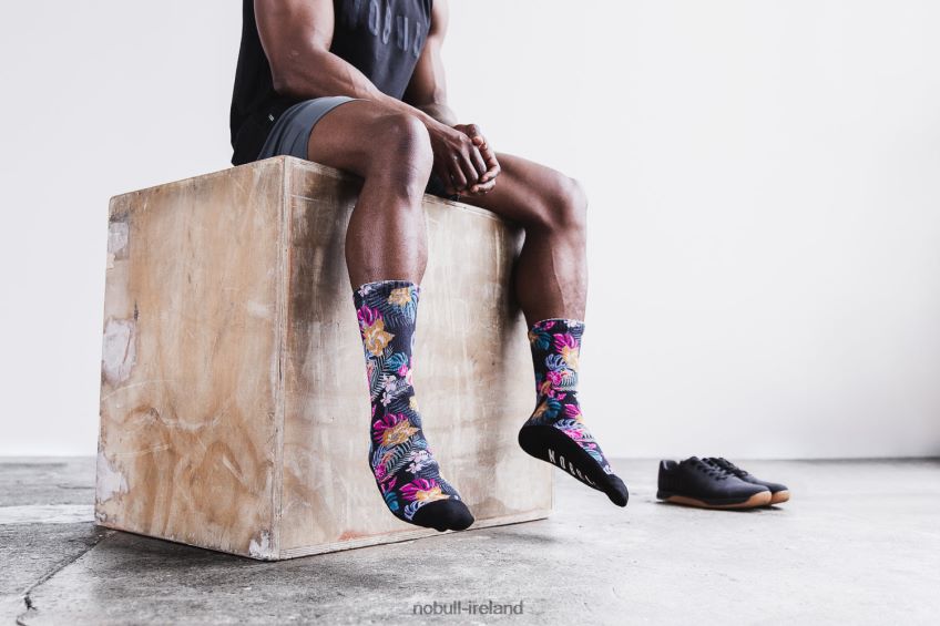 NOBULL N68P2P2913Crew Sock (Tropical) Black