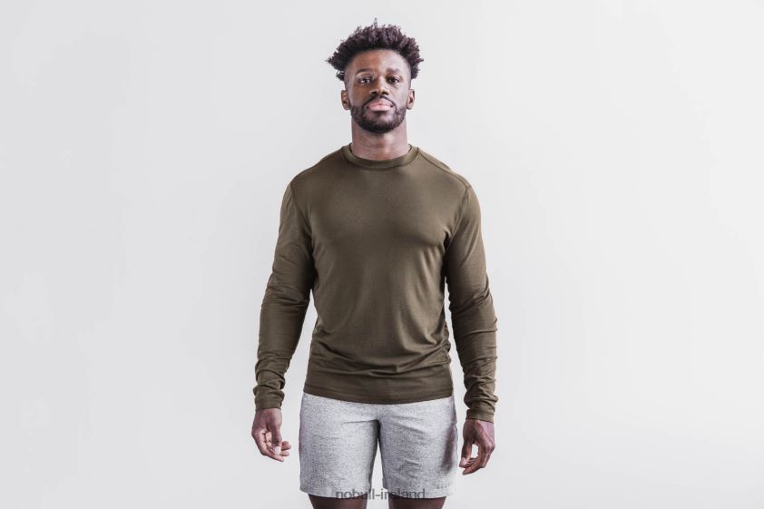 Blended Merino Wool Long Sleeve Tee Nobull Men BRX6B6270