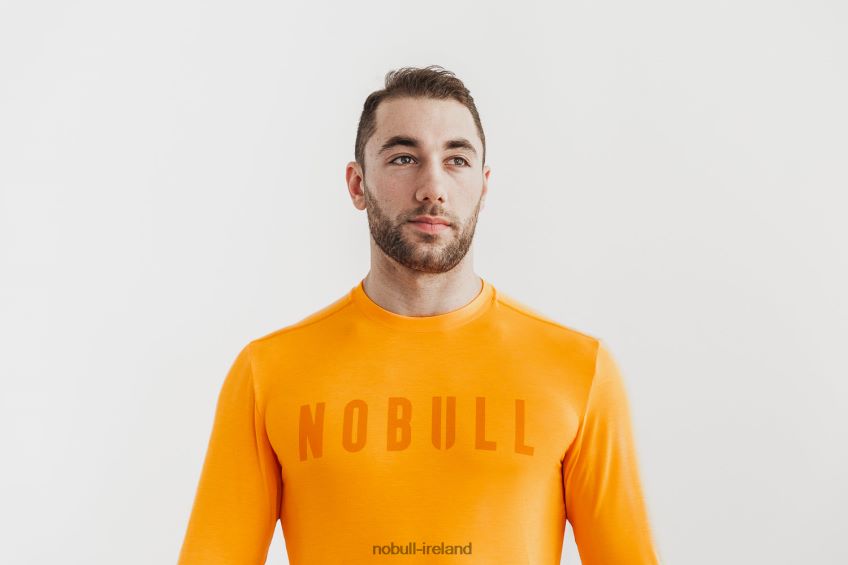 NOBULL N68P2P1002Men's Long Sleeve Tee (Neon) Orange