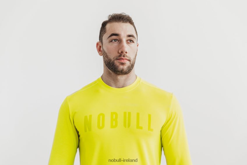 NOBULL N68P2P1004Men's Long Sleeve Tee (Neon) Yellow