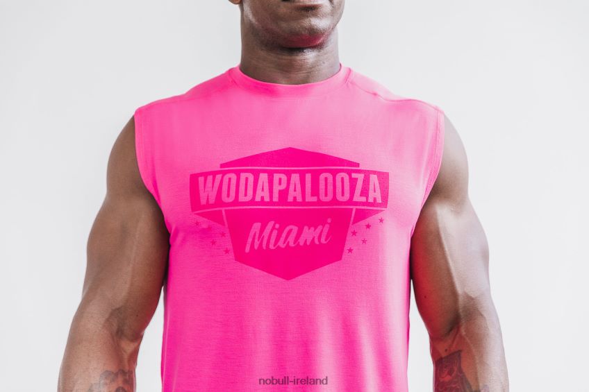 NOBULL N68P2P1012Men's Wodapalooza Sleeveless Tee Pink