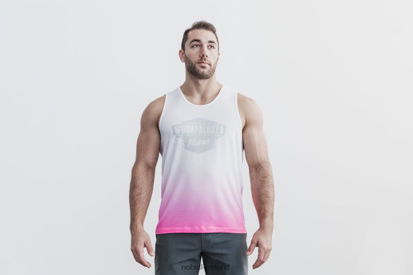 NOBULL N68P2P1014Men's Wodapalooza Tank (Dip-Dye) Pink