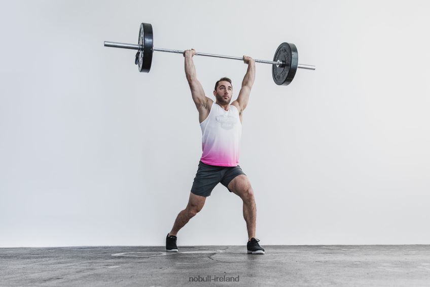 NOBULL N68P2P1014Men's Wodapalooza Tank (Dip-Dye) Pink