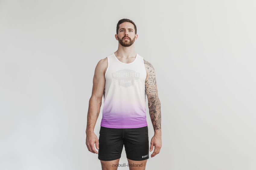 NOBULL N68P2P1016Men's Wodapalooza Tank (Dip-Dye) Raspberry