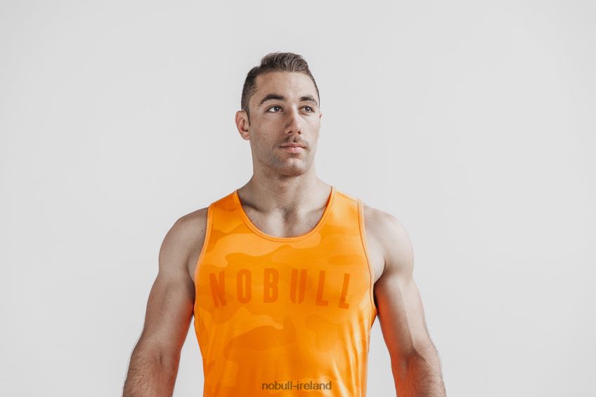 NOBULL N68P2P1073Men's Tank (Neon Camo) Orange