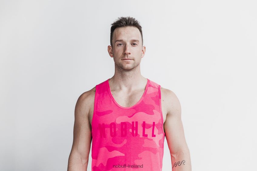 NOBULL N68P2P1074Men's Tank (Neon Camo) Pink