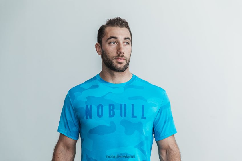 NOBULL N68P2P1077Men's Tee (Neon Camo) Blue