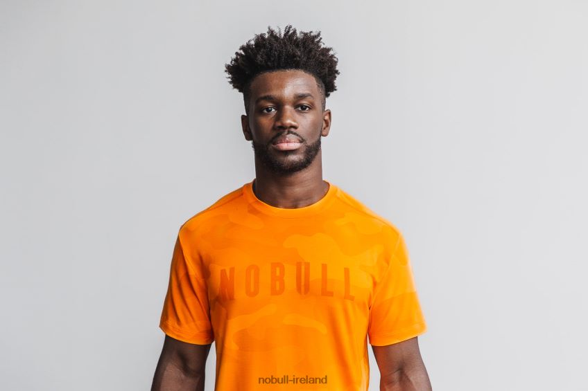 NOBULL N68P2P1078Men's Tee (Neon Camo) Orange