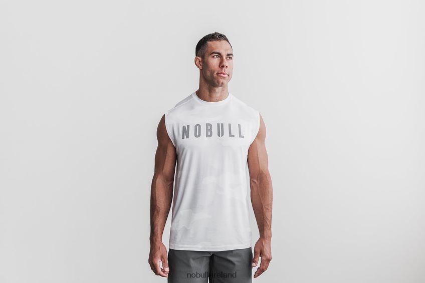 NOBULL N68P2P1088Men's Sleeveless Tee (Camo) White