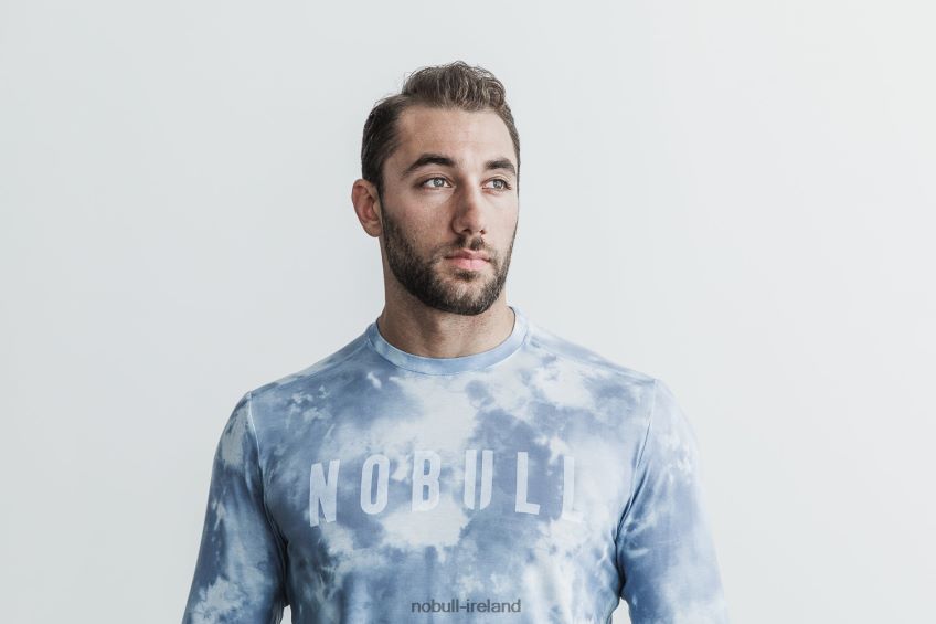 NOBULL N68P2P1113Men's Long Sleeve Tee (Tie-Dye) Ice