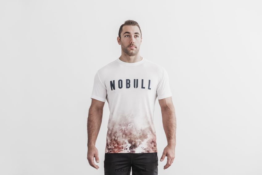 NOBULL N68P2P1123Men's Tee (Dip-Dye) White & Toffee