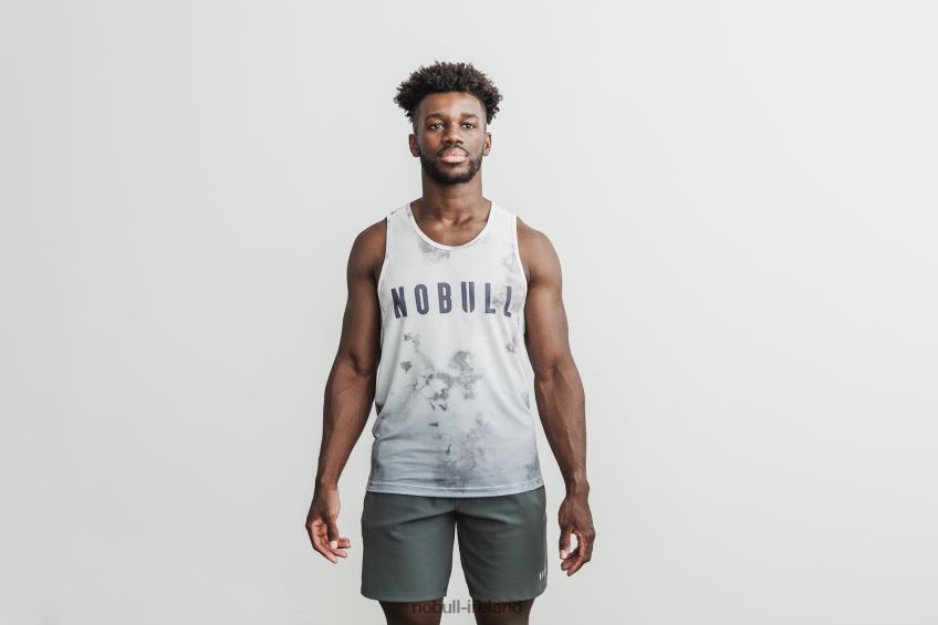 NOBULL N68P2P1127Men's Tank (Dip-Dye) White & Cloud