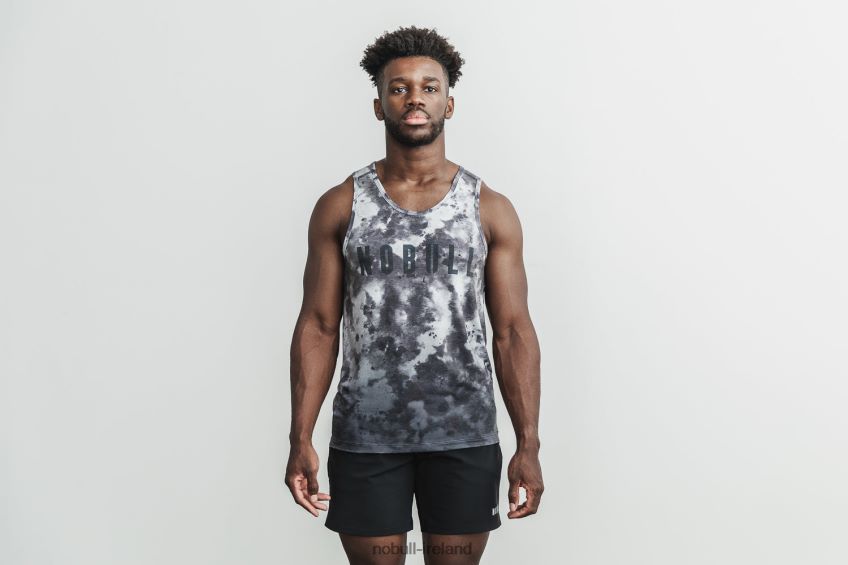 NOBULL N68P2P1129Men's Tank (Dip-Dye) White & Black