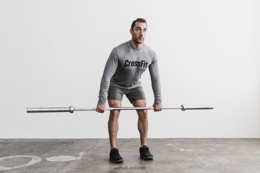 NOBULL N68P2P1138Men's Crossfit Long Sleeve Tee Grey