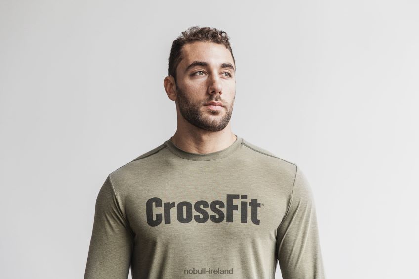 NOBULL N68P2P1141Men's Crossfit Long Sleeve Tee Army