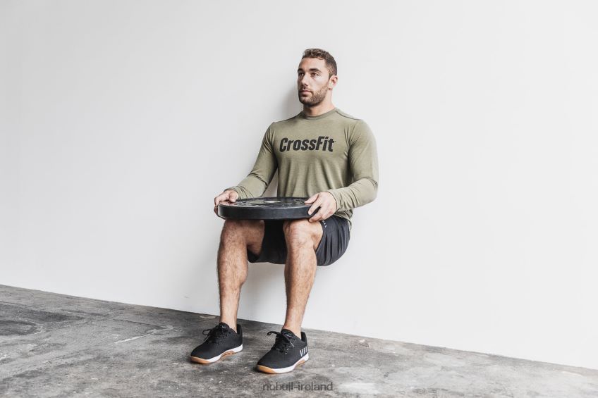 NOBULL N68P2P1141Men's Crossfit Long Sleeve Tee Army