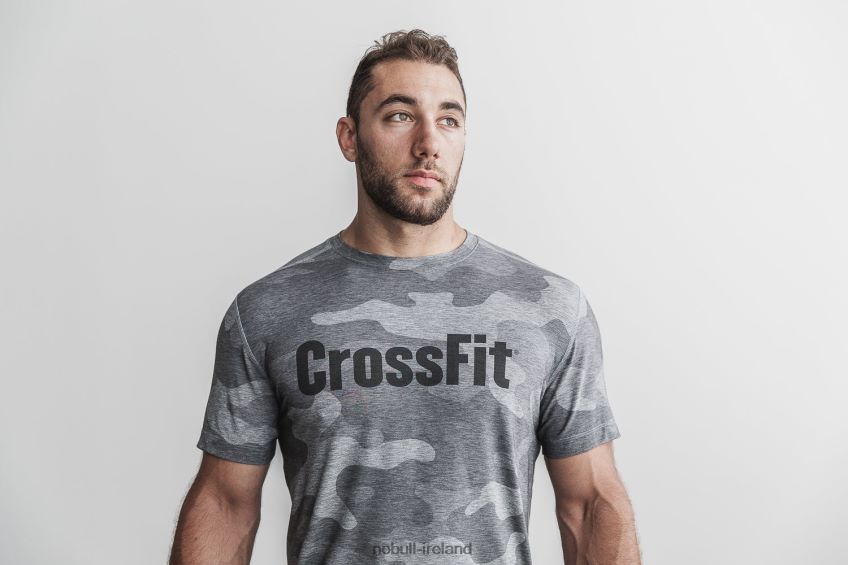 NOBULL N68P2P1154Men's Crossfit Tee (Camo) Grey