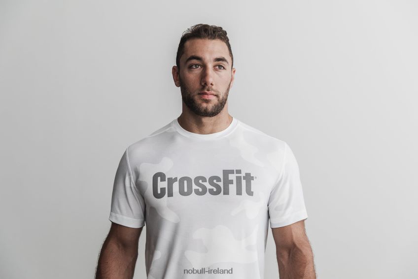 NOBULL N68P2P1155Men's Crossfit Tee (Camo) White