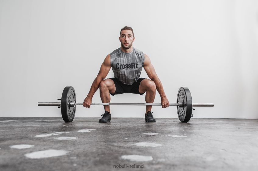 NOBULL N68P2P1159Men's Crossfit Sleeveless Tee (Camo) Grey