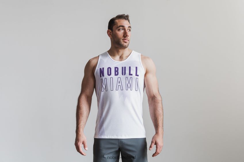 NOBULL N68P2P1192Men's Tank (Miami Palm) Purple