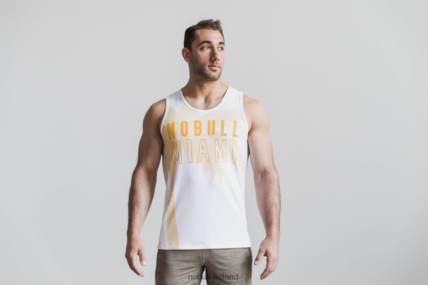 NOBULL N68P2P1194Men's Tank (Miami Palm) Yellow