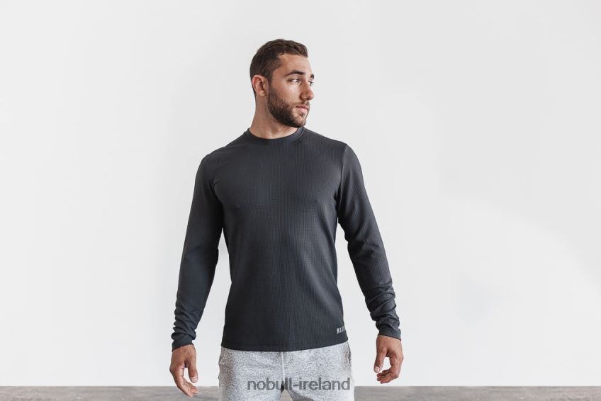 NOBULL N68P2P1216Men's Long Sleeve Waffle Dark