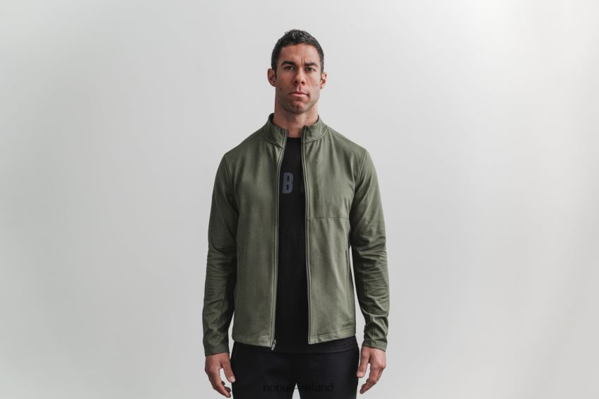 NOBULL N68P2P1228Men's Twill Zip-Up Jacket Army