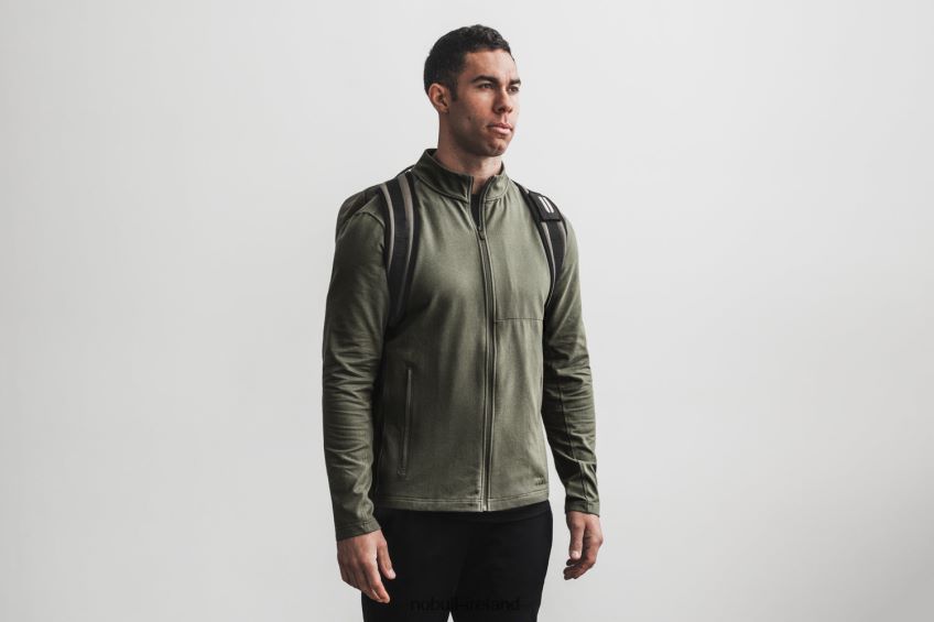 NOBULL N68P2P1228Men's Twill Zip-Up Jacket Army