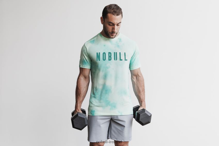 NOBULL N68P2P783Men's Tee (Tie-Dye) Vanilla & Aqua