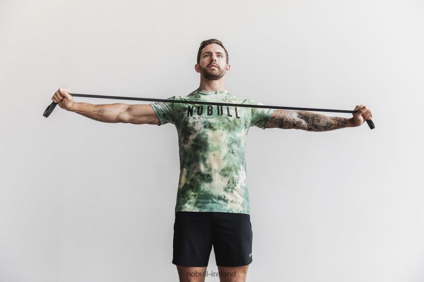 NOBULL N68P2P788Men's Tee (Tie-Dye) Vanilla & Army Green