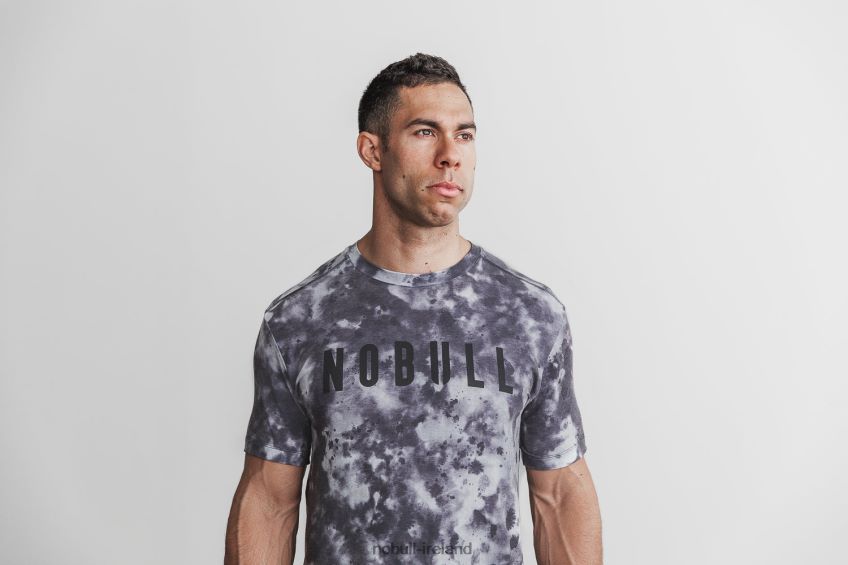 NOBULL N68P2P790Men's Tee (Tie-Dye) White & Black