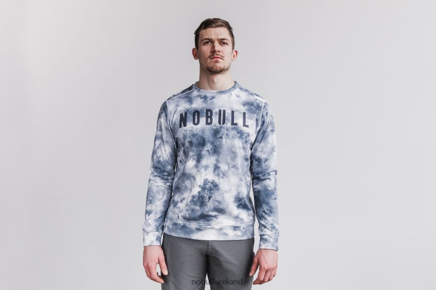 NOBULL N68P2P808Men's Crew Sweatshirt (Tie-Dye) White