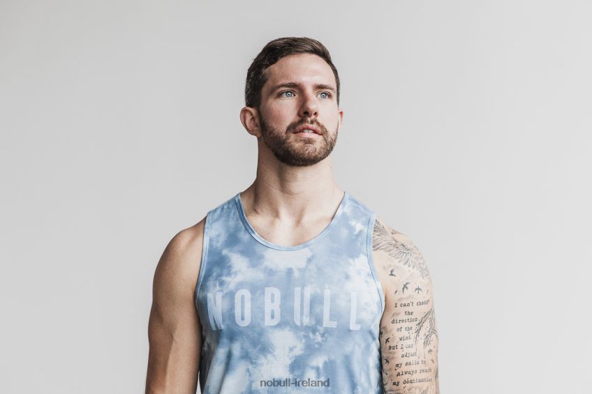 NOBULL N68P2P818Men's Tank (Tie-Dye) Ice