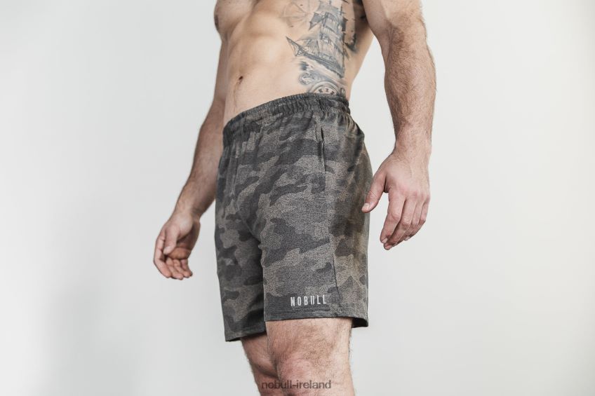 NOBULL N68P2P849Men's Lightweight Knit Short 7 (Camo) Dark