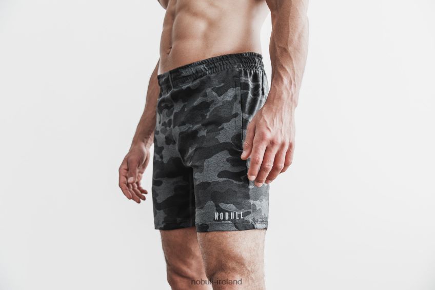 NOBULL N68P2P850Men's Lightweight Knit Short 7 (Camo) Carbon