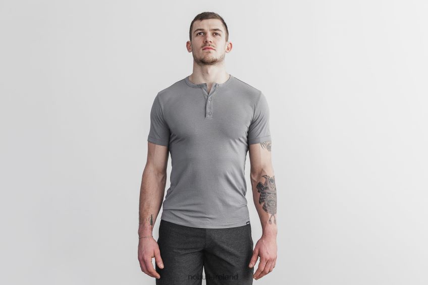 NOBULL N68P2P887Men's Lightweight Henley Tee Dark