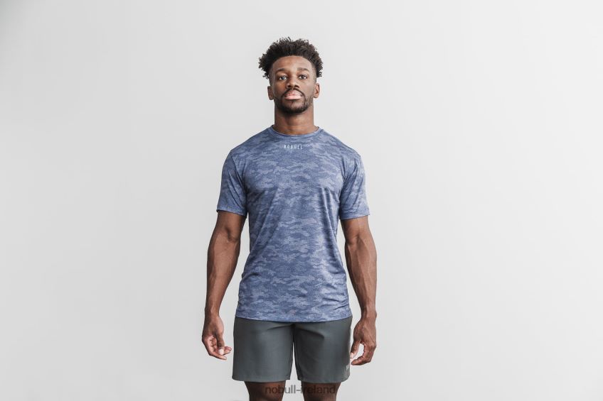 NOBULL N68P2P902Men's Lightweight Textured Tee (Camo) Navy