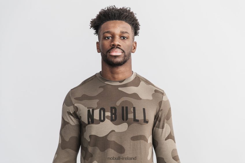 NOBULL N68P2P907Men's Long Sleeve Tee (Camo) Rock