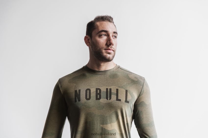 NOBULL N68P2P908Men's Long Sleeve Tee (Camo) Army