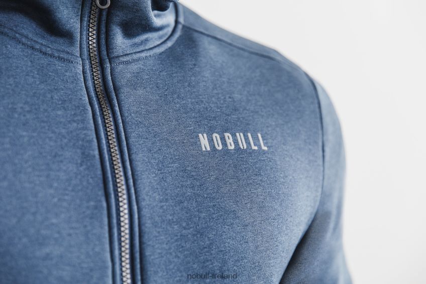 NOBULL N68P2P917Men's Performance Zip-Up Hoodie Steel