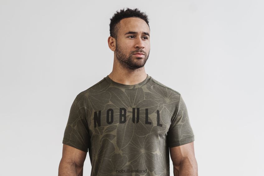 NOBULL N68P2P594Men's Tee (Hibiscus) Army