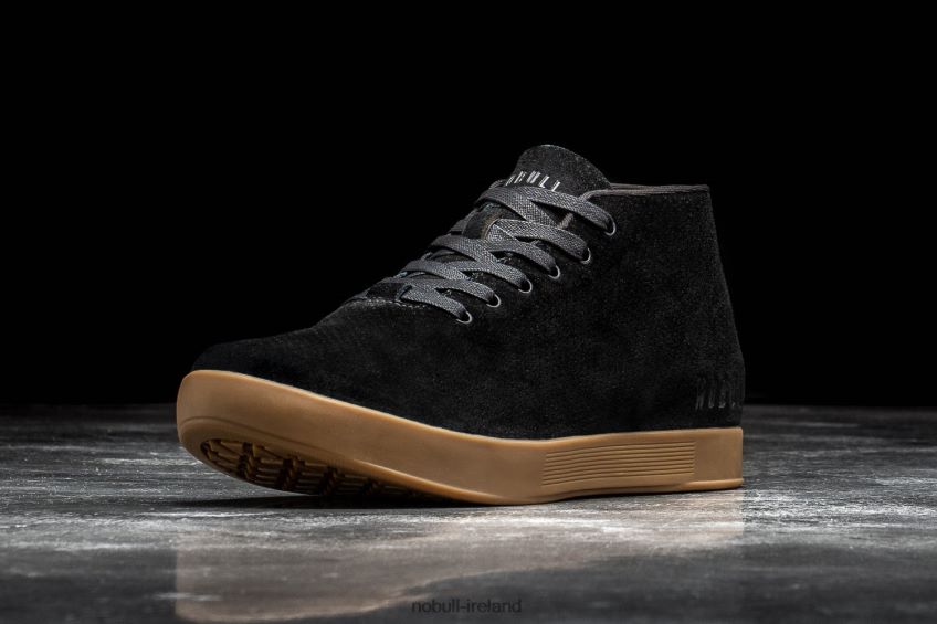 NOBULL N68P2P148Men's Suede Mid Trainer Black