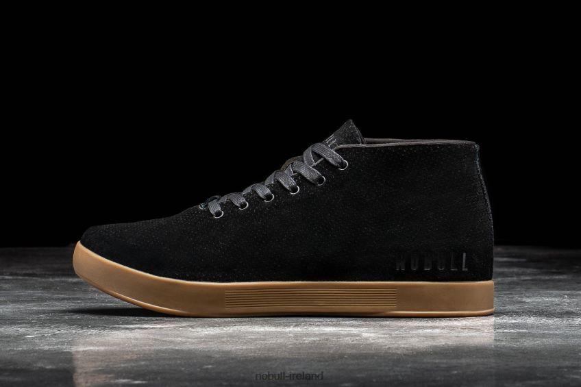 NOBULL N68P2P148Men's Suede Mid Trainer Black