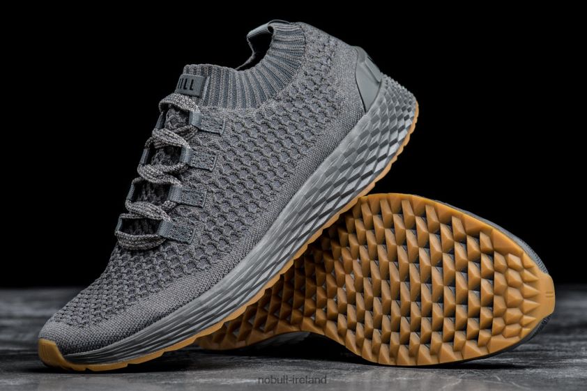 Dark Grey Knit Runner Nobull Men BRX6B6134