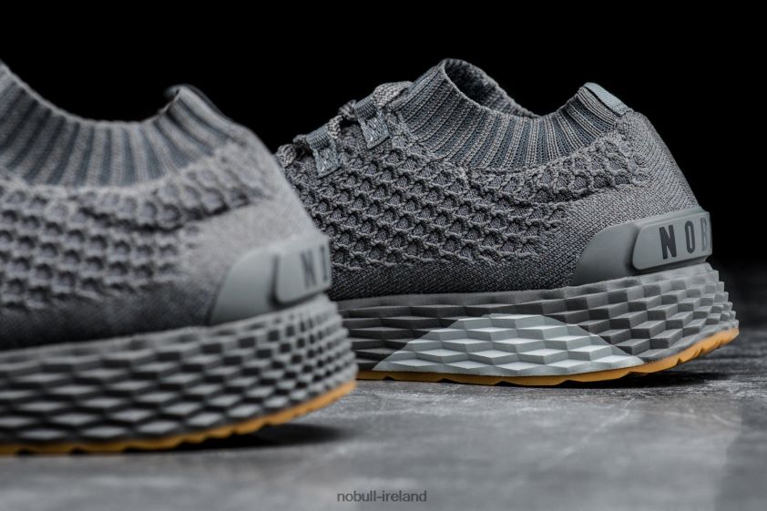 Dark Grey Knit Runner Nobull Men BRX6B6134