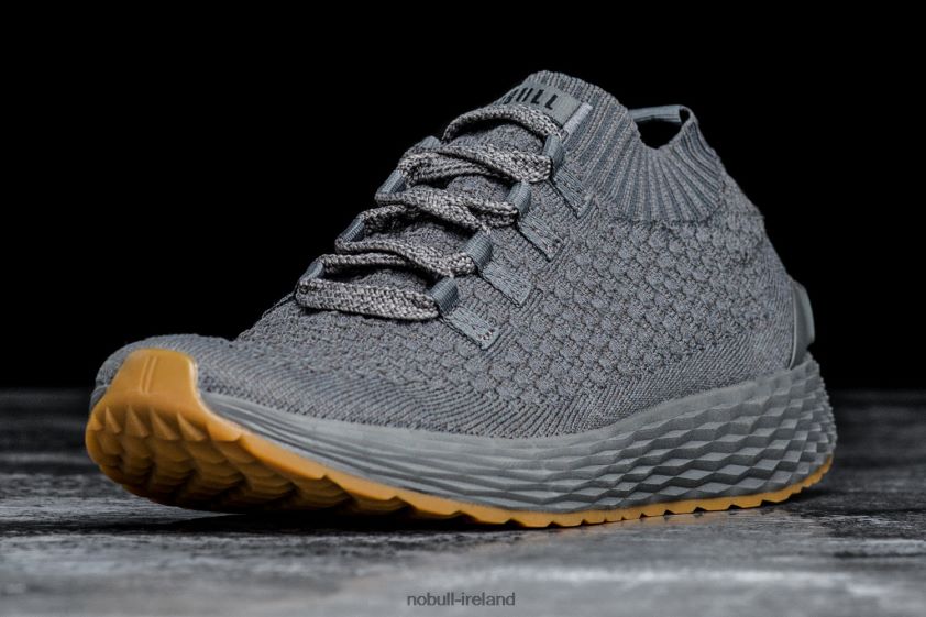 Dark Grey Knit Runner Nobull Men BRX6B6134