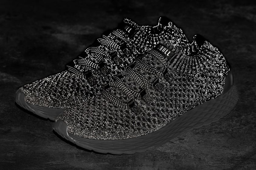 Dark Grey Reflective Knit Runner Nobull Men BRX6B6140