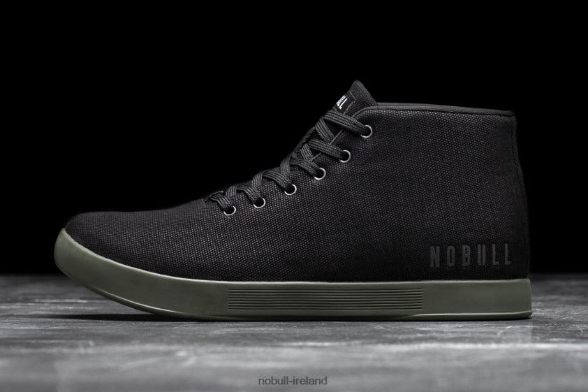 Black Ivy Canvas Mid Trainer Nobull Men BRX6B618