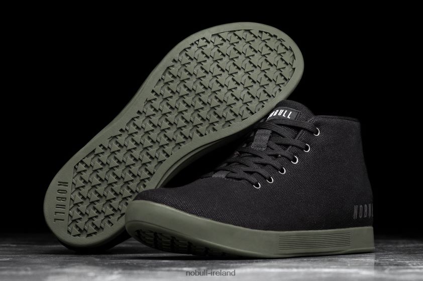 Black Ivy Canvas Mid Trainer Nobull Men BRX6B618